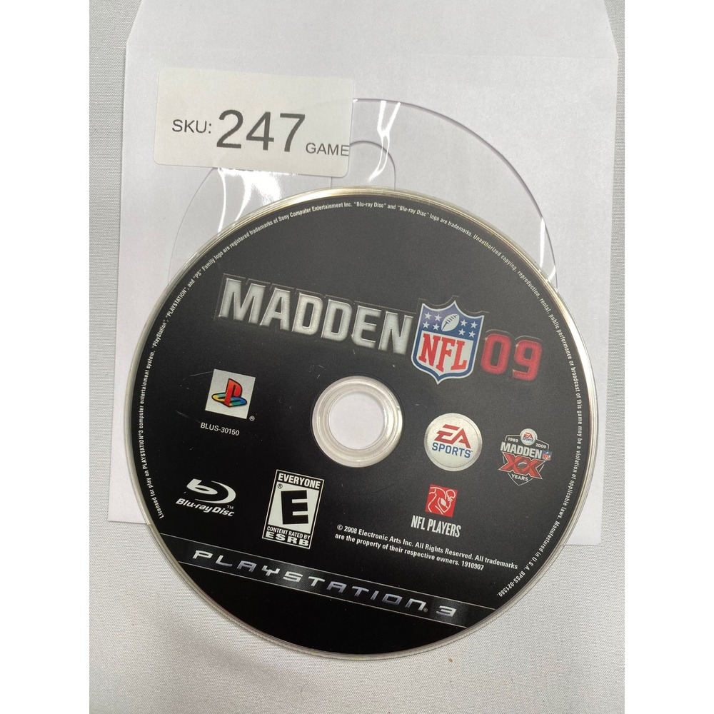 Madden NFL 09 Sony PlayStation 3